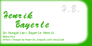 henrik bayerle business card